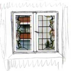 Jugendstilfenster "Blütenranke" 